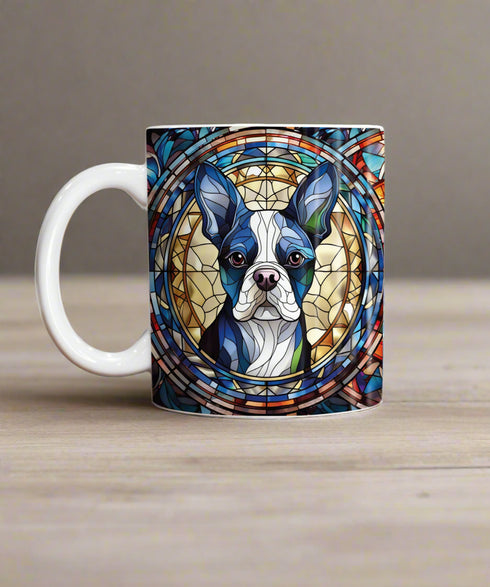 Boston Terrier Suncatcher Artwork Ceramic Mug
